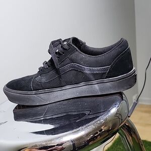 Vans Unisex Black and Gray Casual Claddic Vans Skate Sneakers Mens 9 Women 10.5